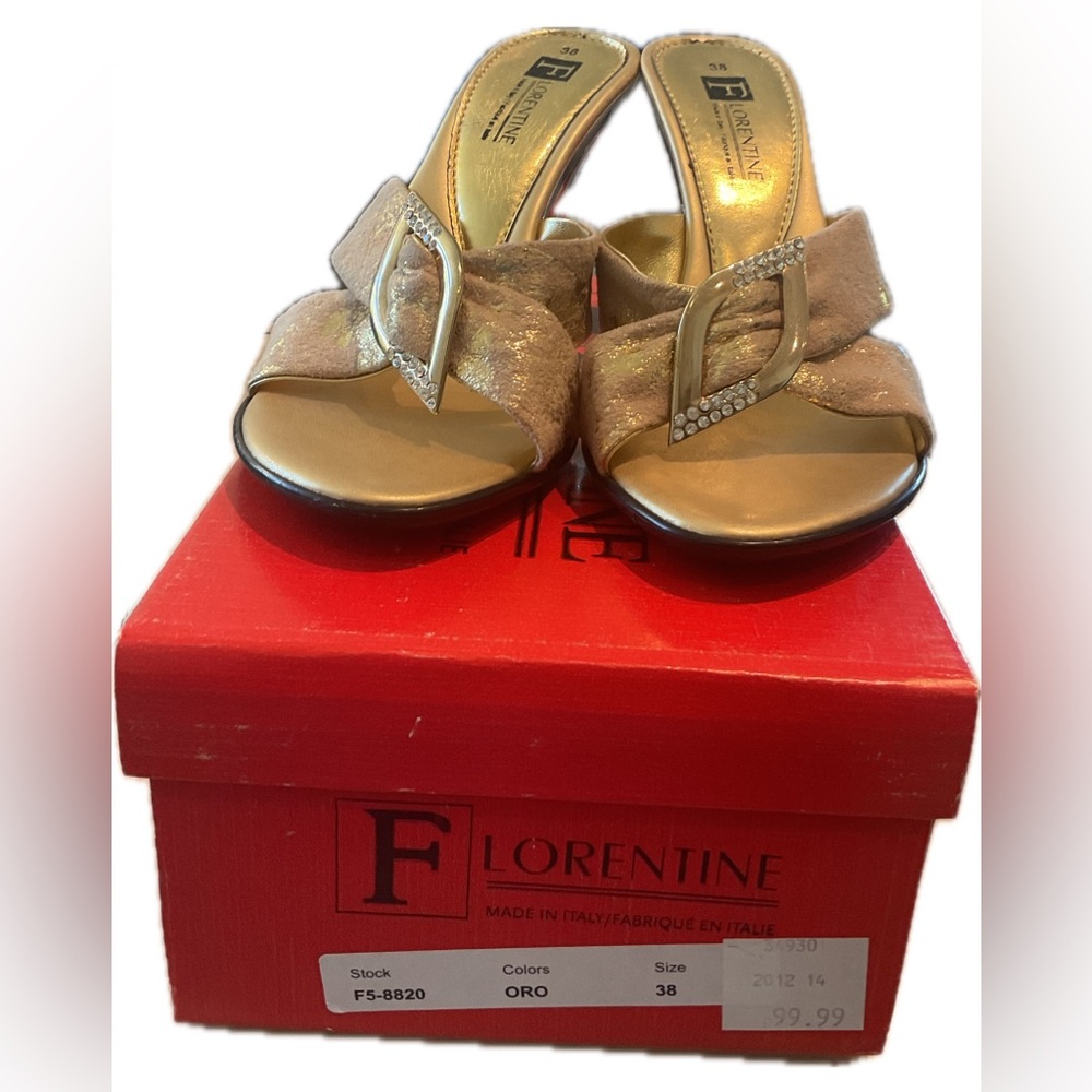 Metallic Gold with Silver Heels Elegant Shoes